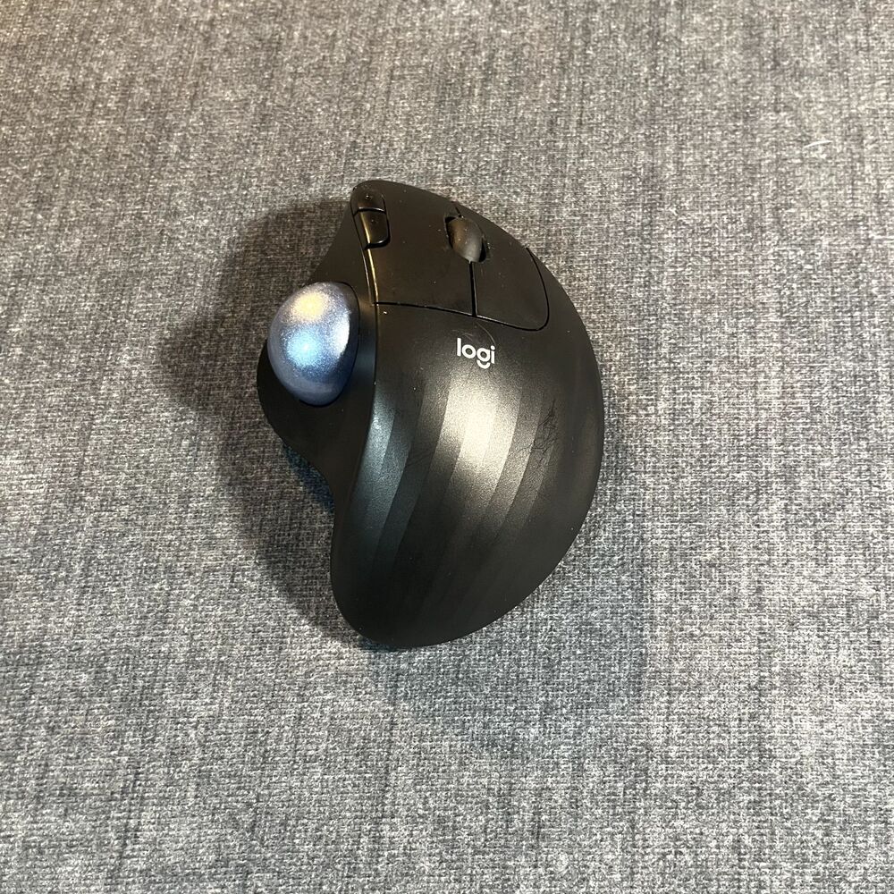 Logitech Ergo M575S Wireless Trackball Mouse Black Tested Working With Receiver
